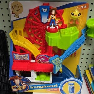 NEW Imaginext Carnival Playset with Woody Figure - Toy Story 4 Disney